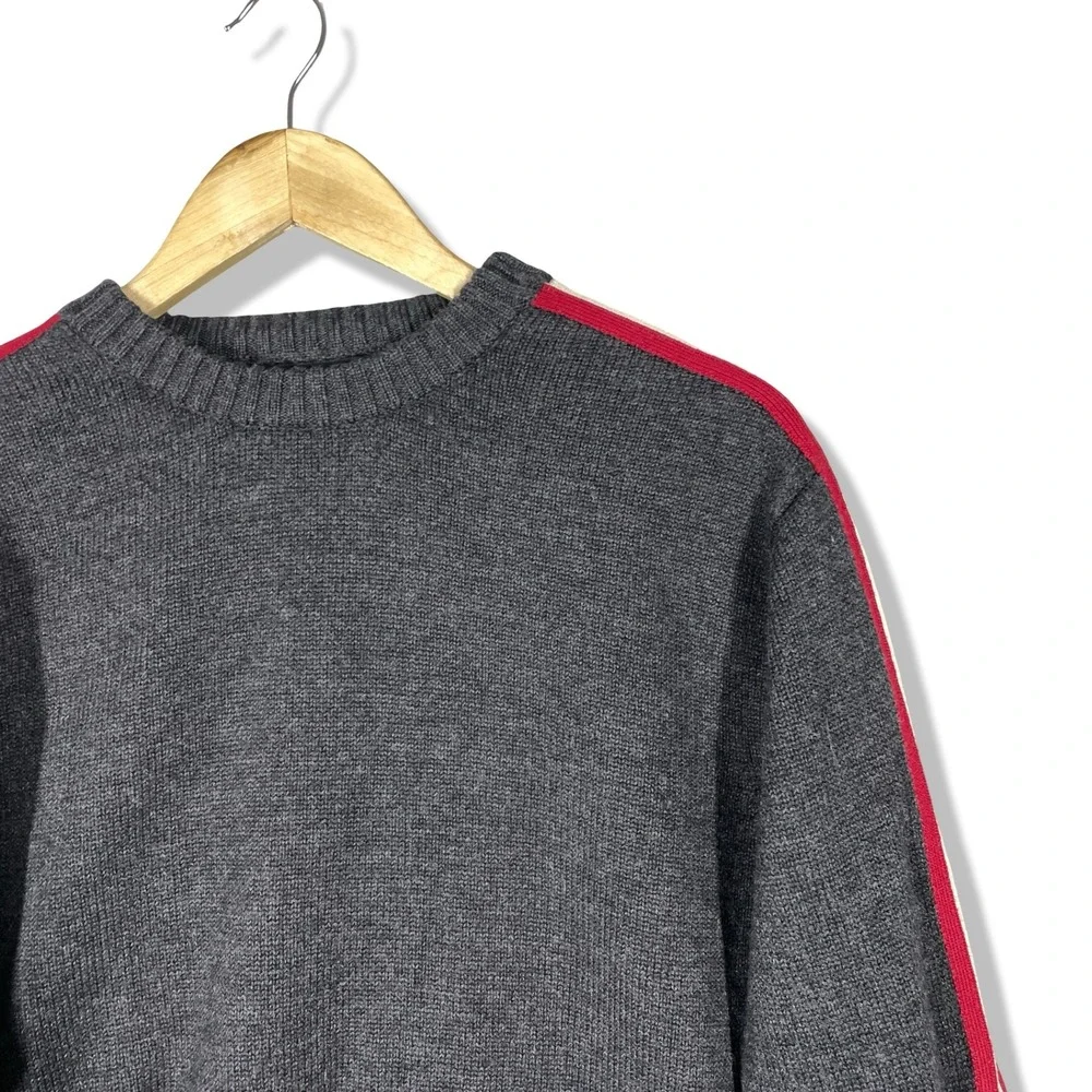 Y2K Banana Republic Merino Wool Striped Sleeve Knit Sweater Mens L Retro Grandpa